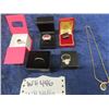 Image 1 : (WH) 5 Rings, Silver, & Swaroski Necklace