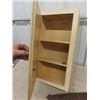 Image 3 : (FK) Painted Wooden Medicine Cabinet 23" x 12" x 6" & Set of Barn Door Hinges