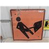Image 1 : (FK) Metal Construction sign 30" x 30"
