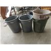 Image 1 : 4 Poly Garbage Cans - Rubbermaid & More!