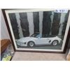 Image 2 : 2 Paintings on Canvas, & Picture of Porche Car, One w Appraisal Copy on Back