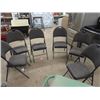Image 1 : 6 Folding Chairs- Upholstered & Meta;