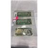 Image 1 : LAST 3 ISSUES OF CANADIAN 1 DOLLAR BILLS 1954, 1967, 1973
