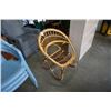 Image 2 : MID CENTURY WICKER AND RATTAN BUCKET CHAIR