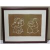 Image 1 : Drummer & Ipo Player, Signed by Jean Charlot, Large, Framed & Matted 25" x 32"