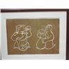 Image 2 : Drummer & Ipo Player, Signed by Jean Charlot, Large, Framed & Matted 25" x 32"