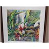 Image 2 : Original Watercolor I, Signed by Peggy Chun, Large, Framed & Matted 28" x 28"