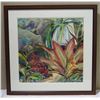 Image 1 : Original Watercolor III, Signed by Peggy Chun, Large Framed & Matted 28" x 28"