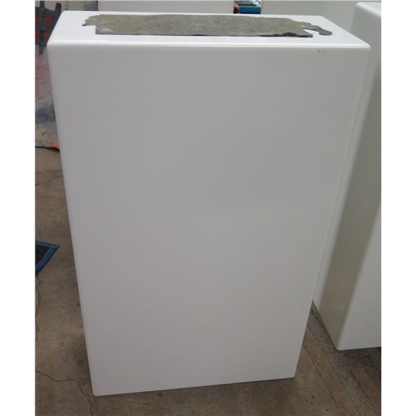 Tall White Rectangular Display Stand 22"x10"x36"H