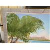 Image 2 : Very Large Diamond Head Oil on Canvas, Signed by Jo-Ann Lowney, Framed & Matted 48" x 72"