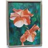 Image 1 : Framed Canvas, Large Hibiscus, Signed by Dawn Shekut, 42" x 32"