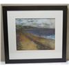 Image 1 : Large Tracks in the Sand, Mixed Media Art, Signed by Marlena Novak, Framed 33" x 36"