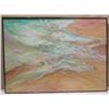 Image 1 : Large Acrylic on Canvas, Sand Saga, Signed by Elizabeth Zinn, Framed (no glass) 32" x 44"