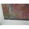 Image 2 : Long Abstract Mixed Media Art, Layered Paper on Canvas, Acrylic Casing (Cracked) 24" x 57" x 3"