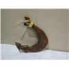 Image 2 : Large Carved Wooden Fish Hook w/ Straw Rope Handle 20"L x 17"W