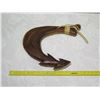 Image 8 : Large Carved Wooden Fish Hook w/ Straw Rope Handle 20"L x 17"W