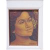 Image 2 : Framed Original Painting on Canvas, Hawaiian Woman, Signed by Nahookewa 17" x 15"