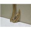 Image 2 : Large Carved Wooden Fish Hook w/ Straw Rope Handle 31"L x 8"W
