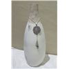 Image 1 : World Plus Thomas Collection White Ceramic Vase w/ Metal Accents 24"H