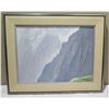 Image 1 : Framed Original Painting on Canvas, Egrets Before the Pali #3360, 30"x24" Signed Hiroshi Tagami 1985
