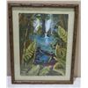 Image 1 : Framed Original Art on Paper, Kauailele Waterfall by Noni Floyd 20" x 25"