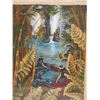 Image 2 : Framed Original Art on Paper, Kauailele Waterfall by Noni Floyd 20" x 25"