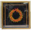 Image 1 : Lei Hulu (Feather Lei) by Boris Kekaiuluikahikina Huang, Framed 18"x18"