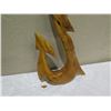 Image 2 : Large Carved Wooden Fish Hook w/ Straw Rope Handle 14"W x 26"H