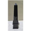 Image 1 : Black 2 Section Obelisk Art Sculpture 17"H
