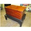 Image 8 : Wooden Chest on Black Stand w/ Decorative Front Door 30" x 20" x 27"H