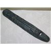 Image 1 : Carved Long Tribal Face Totem Black Wall Hanging 38"L