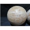 Image 2 : Qty 5 Round Decorative Balls w/ Etchedl Designs 3" to 6" Diameter