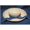 Image 1 : Helen Kaminski Straw Hat w/ Blue Tie Hatband Handmade in Madagascar 15"D