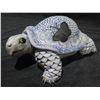 Image 1 : Ceramic Turtle w/ Butterfly, Signed U CHY H w/ Bird Design Under 9"L