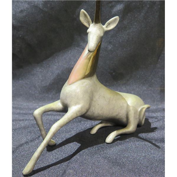Seated Unicorn (Deer), Signed Loet LE 101/1750  8"L