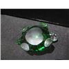 Image 8 : Qty 4 Glass Objets d'Art: Faceted Heart, Octagon w/ Pearl, Elephant & Turtle
