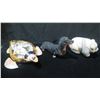 Image 1 : Qty 3 Figurines: Turtle w/ MOP, Panda Bear w/ Maker's Mark, Dachshund Dog