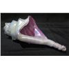 Image 1 : Decorative Glass Blown Sea Shell w/ Pink Interior 9"L