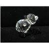 Image 2 : Qty 2 Miniature Crystal Animals: Swarovski Elephant & Panda Bear Stamped 24