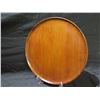 Image 2 : Carved Wooden Plate, Marked "Blair's Koa Wood" 18"D & Wooden Tray 20"D