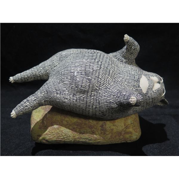 Lounging Cat by Jo Rowley 976-5 3D Submission (tip of the tail is broken off - can be glued back on)