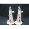 Image 2 : Qty 2 Glass Pagoda & 2 CIC Becca Barton Snowman Salt & Pepper Shakers 2"x2"W