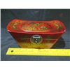 Image 8 : Oriental Red Box w/ Bird Motif & Asian Writing Interior 9"L x 4"H