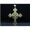 Image 2 : Cross Pendant w/ Colored Stones, Stamped 18K 750, 18g, 2.5"L