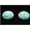 Image 1 : Qty 2 Sterling 925 Stephen Dweck Turquoise Stone Clip-On Earrings 0.75"L