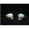 Image 2 : Qty 2 Sterling 925 Stephen Dweck Turquoise Stone Clip-On Earrings 0.75"L