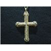 Image 2 : Kenneth Lane Metal Religious Cross Pendant Necklace 36"L (3" Cross Only)