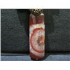 Image 2 : Necklace w/ Oval Green Beads & Rectangular Stone Pendant 36"L (4" Stone), Alcozer & J