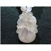 Image 2 : Jade Necklace w/ Carved Pendant 28"L (30" w/ Pendant)