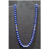 Image 1 : Lapis Bead Necklace w/ Accents, 32"L